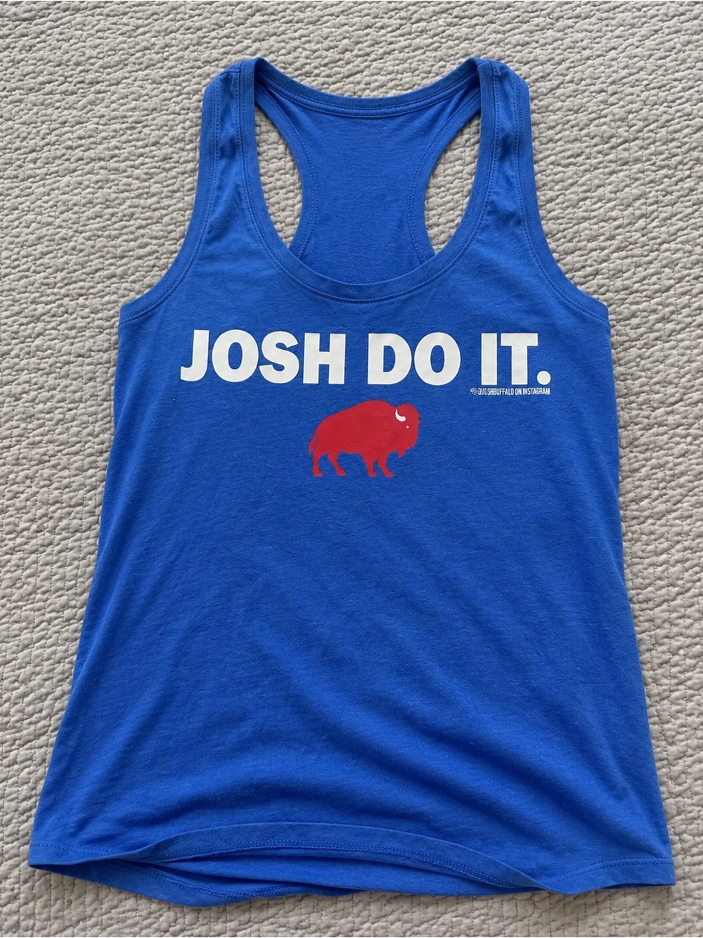 Josh Do It Blue Graphic Tank with Red Buffalo